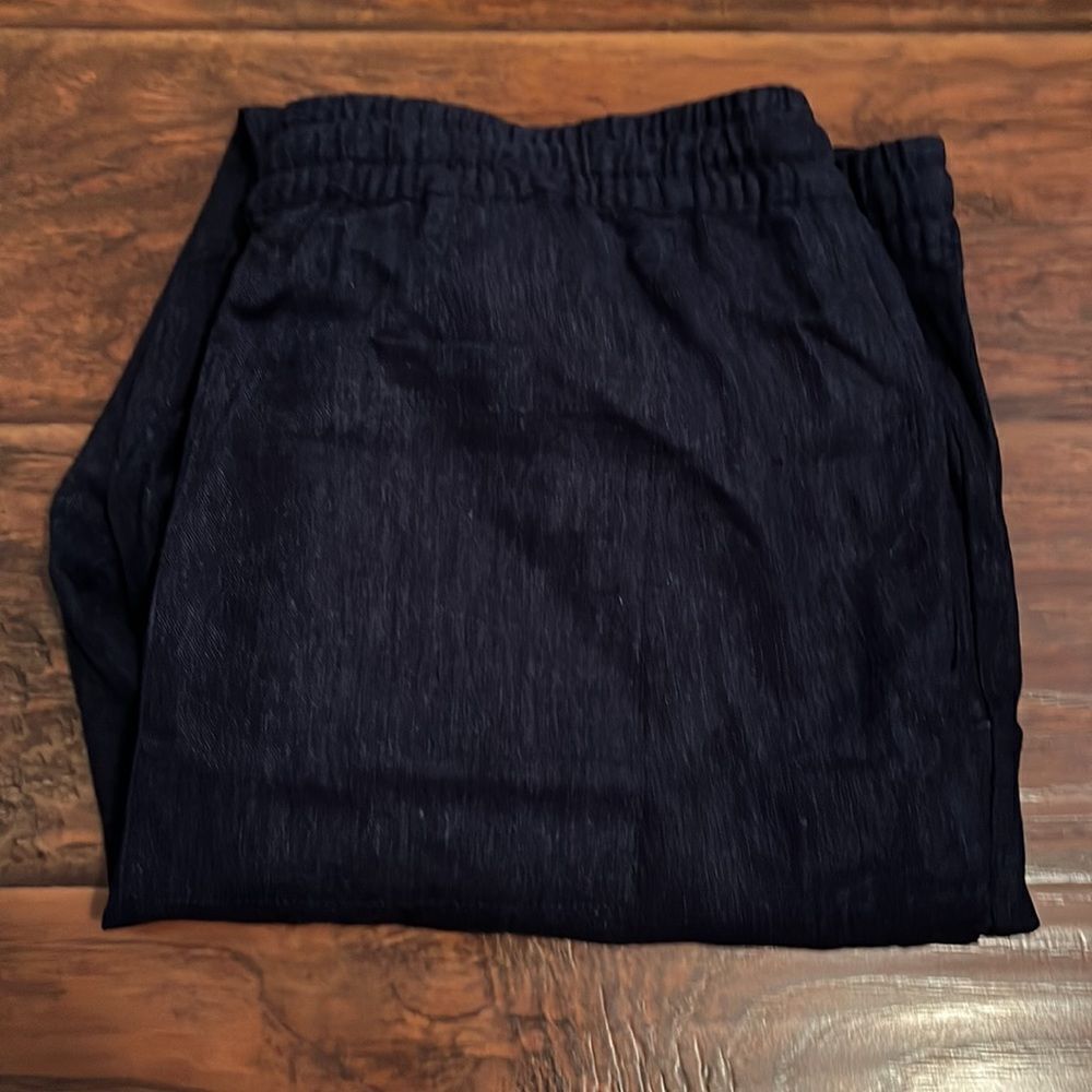 Pendleton Blue Linen Blend Pull-On Drawstring Pan… - image 5